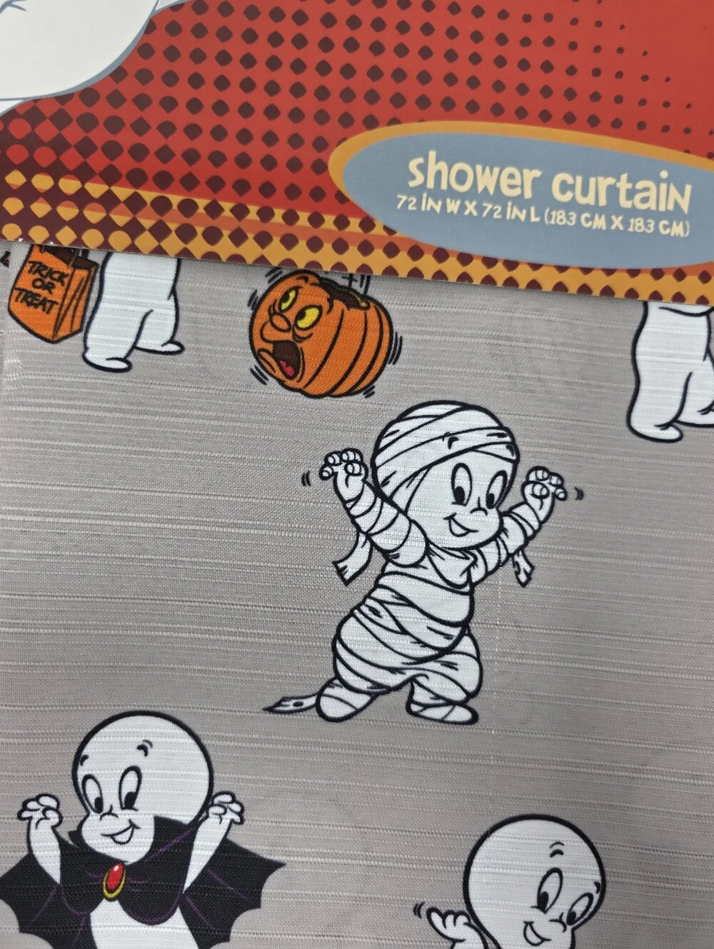 New! Casper The Friendly Ghost Shower Curtain